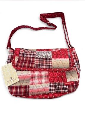 Bella Taylor Red Patchwork Quilted Crossbody Bag